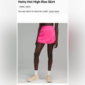 Lulu lemon Hotty Hot Skirt size 2